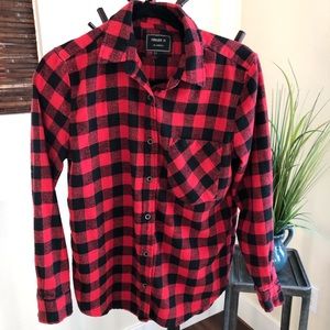 Buffalo plaid button down shirt